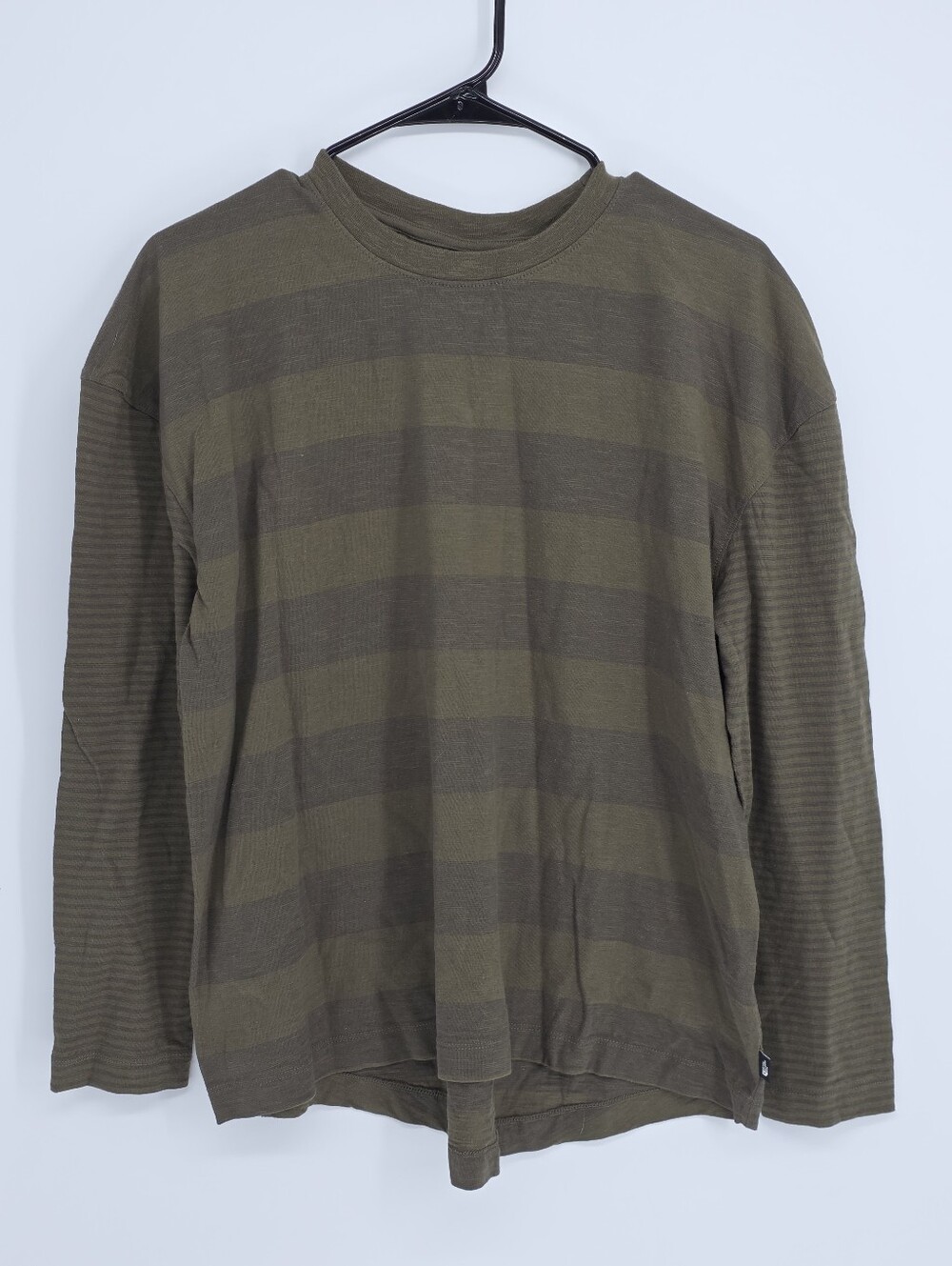 Womens The North Face Green Striped Long Sleeved Shirt Size Medium